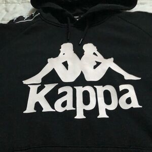 Kappa black and white hoodie womens